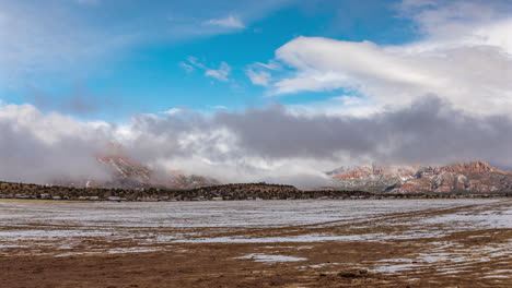 Cloudscape-Over-Mountains-In-Zion-National-Park-In-Utah,-United-States