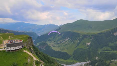 A-panoramic-view-of-a-majestic-mountain-range-with-clear-skies