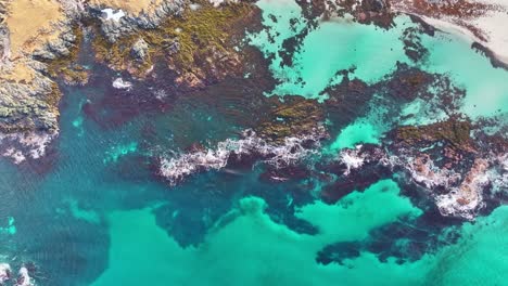 Aerial-view-of-Lofoten-Islands-beautiful-landscape-during-winter