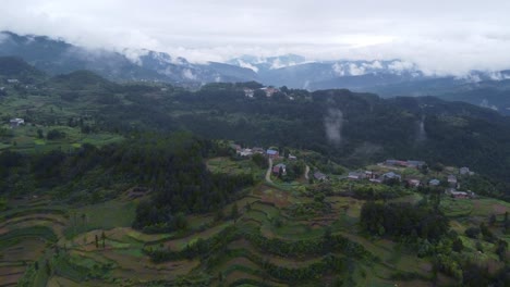 Pueblos,-Terrazas-Y-Aldeas-En-Las-Zonas-Montañosas-Del-Suroeste-De-China.