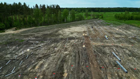 Building-lots-ready-for-new-construction,-surrounded-by-forests-and-nature