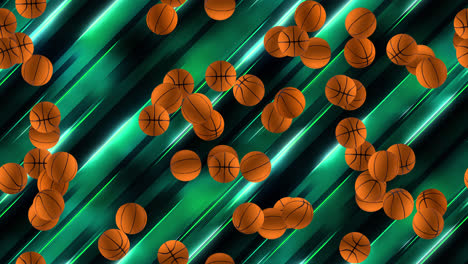 Basketball-Hintergrund-Schleife-Kachel-Streifen-Wirbel