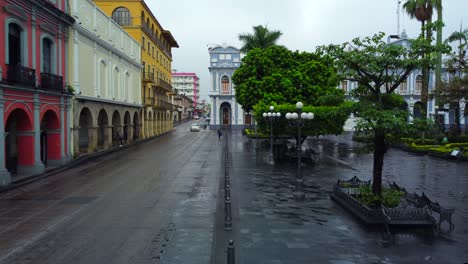 beautiful-aerial-view-with-drone-of-the-historical-Center-on-the-city-of-Cordoba,-Veracruz,-Mexico