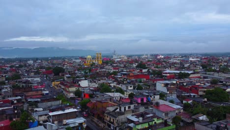 beautiful-aerial-view-with-drone-of-the-industrial-zone-on-the-city-of-Cordoba,-Veracruz,-Mexico