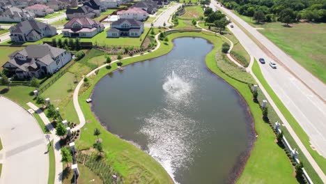 This-is-an-aerial-video-of-a-pond-located-in-the-Vickery-neighborhood-in-Copper-Canyon-Texas