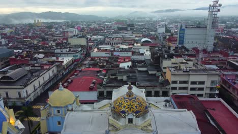 beautiful-aerial-view-with-drone-of-the-historical-Center-on-the-city-of-Cordoba,-Veracruz,-Mexico