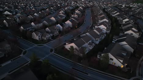 Dawn-in-american-neighborhood-with-similar-single-family-homes