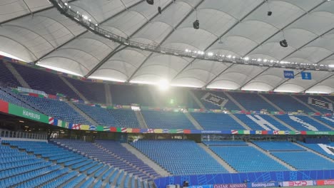 Disparo-Con-Drone-Uefa-Euro2024-Hamburgo-Hsv-Stadion-Luz-Del-Sol-Destello-De-Lente