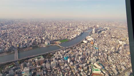 Tokio-Skytree-Japón-Asia,-Vista-Hacia-El-Noroeste-Desde-La-Plataforma-De-Observación