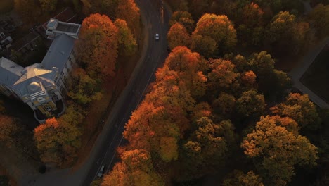 Drone-aerial-view-of-city-traffic