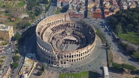 Foto-Clásica-Del-Coliseo,-Roma,-Italia.