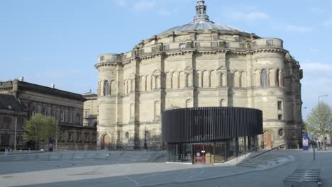 Plaza-Pública-Desierta,-Mcewan-Hall,-Salón-De-Graduación-De-La-Universidad-De-Edimburgo