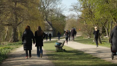 Gente-En-El-Parque-En-Una-Tarde-Soleada-En-Copenhague.