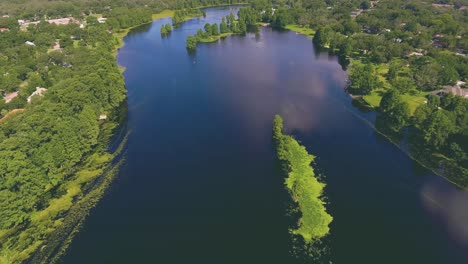 Aerial-Drone-Shot-4k-of-the-Hillsborough-River-In-Tampa-,-Fl