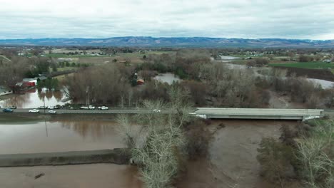 Aerial-footage-of-flooded-farmland-in-Washington-state