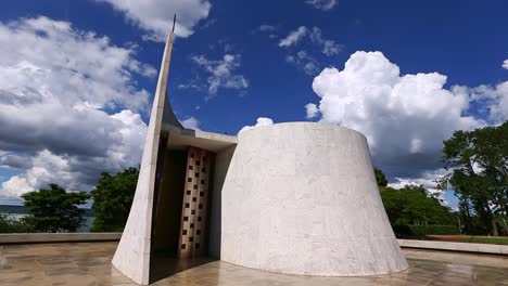 the-Alvorada-Palace-Chapel,-belonging-to-the-Brazil's-president-official-house