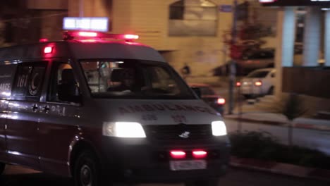 An-Ambulance-in-Palestine-rushes-to-the-hospital