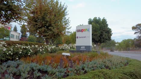 Coupang-south-korean-e-commerce-company-Sentinel-one-campus-in-Silicon-Valley-bottom-up-view-with-overcast-cloudy-sky