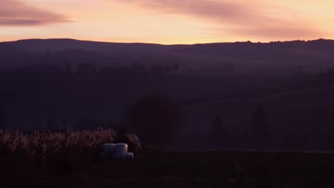 Sunset-in-New-Zealand-with-red-sky-and-beautiful-foreground