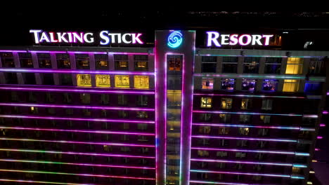 Aerial-view-of-the-Talking-Stick-Resort-building,-premier-casino-of-the-Arizona-betting-scene