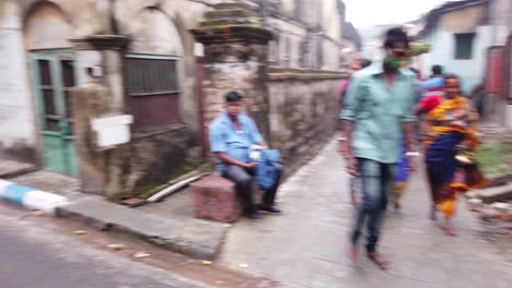 View-of-the-people-performing-chatt-puja-and-walking-on-the-street