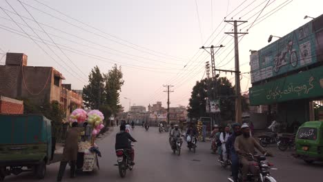 Shot-of-Streets-of-Rawalpindi,-preparing-for-Eid-Milad-un-Nabi-celebrations