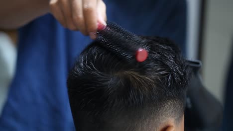 Children's-haircut-in-the-salon-at-the-time-of-the-coronavirus-epidemic