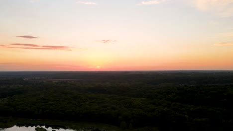 Timelapse---Vibrant-Colorful-Sunrise-over-Flat-Landscape-in-US-Midwest