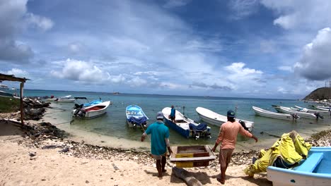 Zwei-Fischer-Langleine-Los-Roques-Venezuela