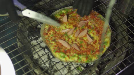Close-up-Vietnamese-pancake-being-made