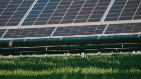 Sonnenkollektoren-Auf-Einer-Grünen-Wiese-Nutzen-Sonnenlicht-Für-Saubere-Energie