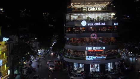 Timelapse,-Popular-Lugar-Turístico-Vietnamita,-Paisaje-Nocturno