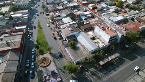 Lo-Prado-Neighborhood-Establishing-Aerial-Of-Santiago-De-Chile-Residential-Area