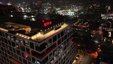 Netflix-Building-On-Sunset-Blvd-In-Los-Angeles,-California