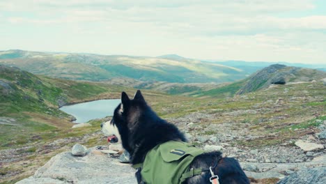 Scenic-Landscape-With-Mountains-And-Lake-In-Indre-Fosen,-Norway---Wide-Shot