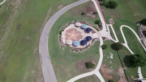 This-is-a-Static-Aerial-footage-of-Louise-Hays-Park-in-Kerrville-Texas