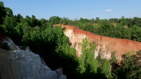 Mit-Blick-Auf-Den-Canyon-Im-Providence-Canyon-State-Park-In-Lumpkin,-Georgia-An-Einem-Hellen-Frühlingstag