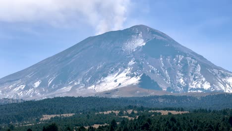 Vista-Del-Volcán-Popocatépetl-En-México