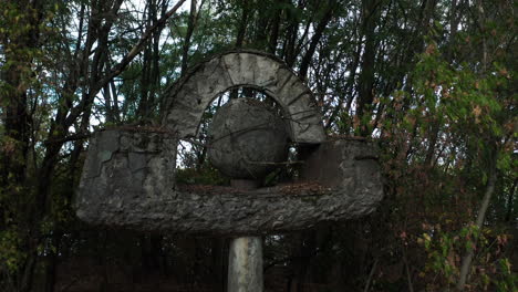 Scary-scenery-of-a-decaying-monument-near-the-once-famous-Cafe-Pripyat