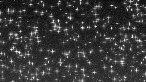 Funkeln-Funkeln-Blinkend-Sterne-Animation-Hintergrund-Raum-Himmel-Universum-Bewegungsgrafik-Farbverlauf-Neon-Glühen-Partikel-Schimmern-Farbe-Grau-Weiß