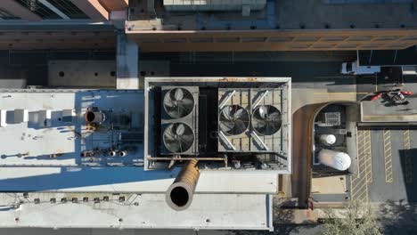 Rotating-propeller-of-Air-Conditioner-on-roof-of-high-rise-building