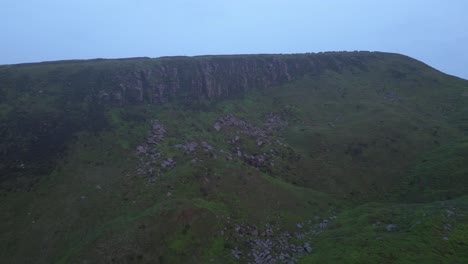 An-aerial-shot-approaching-a-phenomenal-gigantic-flat-mountain-ridge