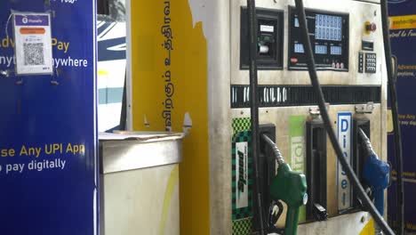 Phone-Pe-UPI-qr-code-scanner-at-a-petrol-pump-in-Tamil-Nadu