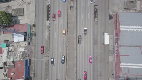 Drone-shoot-of-busy-traffic-in-mexico-city