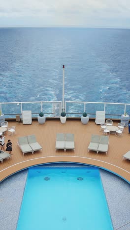 Vertical-Video-Shot-Of-Luxury-Cruise-With-Private-Pool-In-Slow-Motion