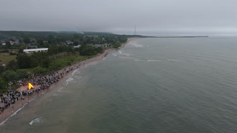 Celebration-of-the-Midsummer-Holidays-in-Pavilosta,-Latvia