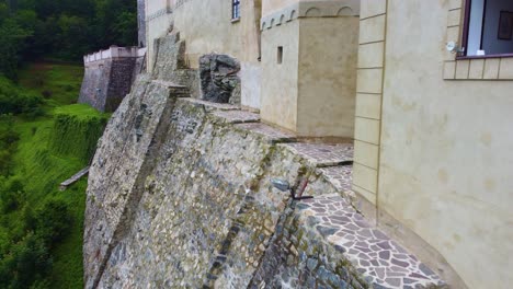Detailed-view-of-the-exterior-walls-and-stone-foundations-of-Cesky-Sternberk-Castle-in-the-Czech-Republic