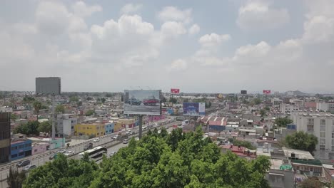 Drone-shoot-of-busy-traffic-in-mexico-city