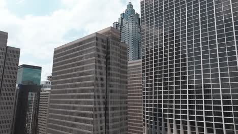 Drone-shot-of-modern-skyline-and-skyscraper-office-building-architecture-at-Peachtree-Street-in-Downtown-Atlanta