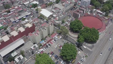 Drone-shoot-of-busy-trafic-in-mexico-ciity